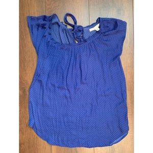 Lauren Conrad Blue Dots Blouse